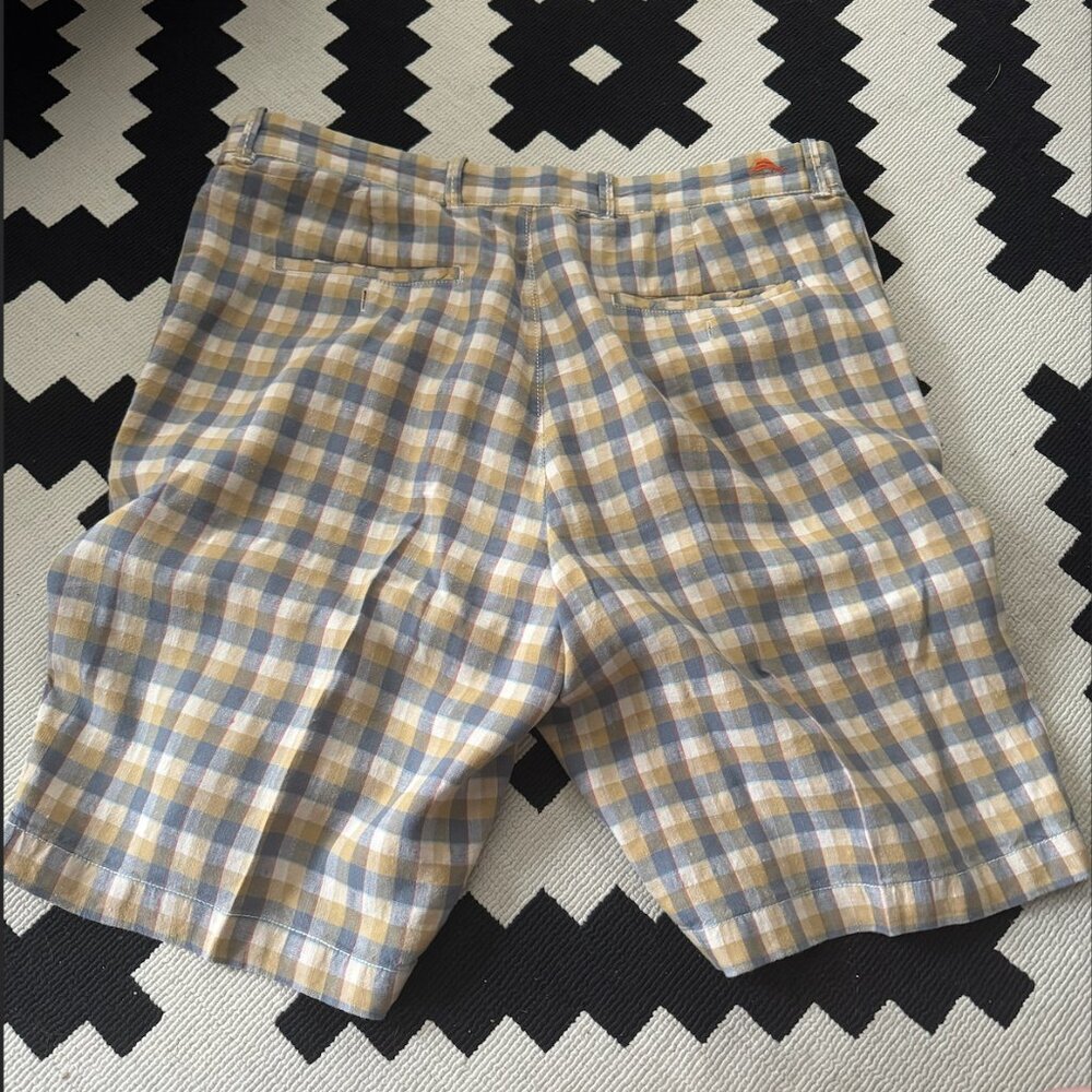 Tommy Bahama Shorts Men’s 34 Plaid Checkered Linen & Silk - Picture 5 of 5